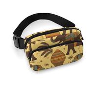 Sac banane pour homme et femme - Motif éléphant d'Afrique - Pour voyage, course à pied, randonnée, éléphant d'Afrique - 20 x 13 cm, Éléphant d'Afrique, 20x13cm, Sac banane