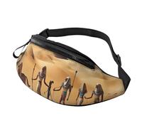 Sac banane pour homme et femme, motif empreintes de pieds d'animaux - Sac banane pour voyage, sport, marche, Égypte ancienne, Taille unique
