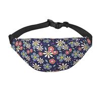 Sac Banane pour Homme et Femme, Motif Floral Abstrait des années 60 et 70, Grand Sac Banane pour entraînement, randonnée, Course à Pied, Voyage, Taille Unique
