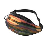 Sac banane pour homme et femme - Motif paysage - Tendance - Réglable - Pour voyage, sport, marche, Texas Bluebonnets Paysage, Taille unique