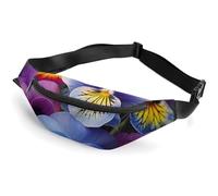 Sac banane pour homme et femme - Motif pensée - Parfait - Pour voyage, course à pied, randonnée, marche, entraînement, pensée parfaite - 36 x 15 cm, Pansy Perfection., 36*15cm