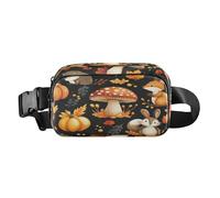 Sac banane pour homme et femme, motif renard, champignons, sac banane pour promener le chien, la course, le cyclisme, la randonnée, les voyages, l'entraînement avec sangle réglable, C1100, Poche de