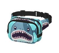 Sac banane pour homme et femme - Motif requin flottant dans l'eau - Taille unique, Noir , Taille unique