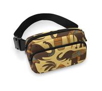 Sac banane pour homme et femme - Petit sac à dos à bandoulière - Éléphant d'Afrique, Éléphant d'Afrique, 20x13cm