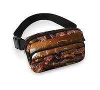 Sac banane pour homme et femme - Petit sac à dos à bandoulière - Motif lapin, Délicieuses photos de nourriture, 20x13cm