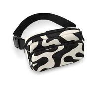 Sac banane pour homme et femme - Petit sac à dos à bandoulière - Motif pois et filles, Imprimé animal abstrait, 20x13cm