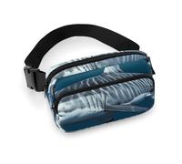 Sac banane pour homme et femme - Petit sac à dos à bandoulière - Noir et blanc - Pour clavier de piano, Superbe requin blanc., 20x13cm