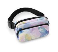 Sac banane pour homme et femme - Petit sac à dos à bandoulière - Sac banane coloré pour crème glacée, Motif papillon coloré., 20x13cm