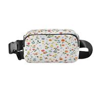 Sac banane pour homme et femme - Petites fleurs sauvages corolful - Sac banane pour la marche, la course, le cyclisme, la randonnée, les voyages, l'entraînement avec sangle réglable, C930, Poche de