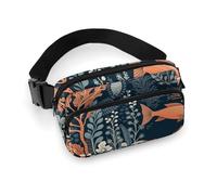 Sac banane pour homme et femme - Plusieurs champignons - Étanche - Pour téléphone, Motif poisson de dessin animé, 20x13cm, Art Déco