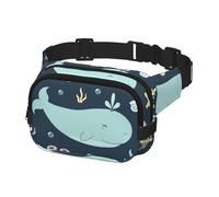 Sac banane pour homme et femme pour entraînement, course à pied, voyage, créatures marines sous l'eau