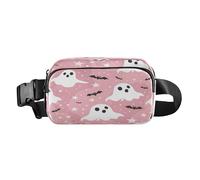 Sac banane pour homme et femme - Pour Halloween, fantômes mignons, chauves-souris, sac banane pour la marche, la course, le cyclisme, la randonnée, les voyages, l'entraînement avec sangle réglable,
