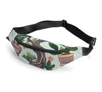 Sac banane pour homme et femme - Sac banane avec sangle réglable - Épée de samouraï du Japon - Petit sac à bandoulière, Plante bonsaï, 36*15cm
