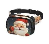 Sac banane pour homme et femme - Sac banane avec sangle réglable - Motif Père Noël