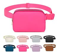 Sac Banane pour Homme et Femme, Sac Banane avec Sangles réglables, Sac Banane Tendance, Sac de Course pour Voyage, entraînement, Cyclisme, randonnée, Rose, Mode