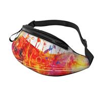 Sac banane pour homme et femme - Sac banane coloré avec clavier de piano et note de musique - Sac banane avec sangle réglable - Noir, taille unique, Noir , Taille unique