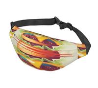 Sac banane pour homme et femme - Sac banane de sport étanche - Sac banane tendance - Sac banane réglable avec fermeture éclair - Pour course à pied, randonnée, voyage, Demain, je commencerai à courir,