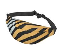 Sac banane pour homme et femme - Sac banane décontracté étanche pour karaté - Pour course à pied, voyage, sport, Hello Striped, Taille unique