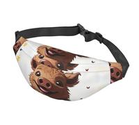Sac banane pour homme et femme - Sac banane décontracté étanche pour karaté - Pour course à pied, voyage, sport, Animation de sanglier., Taille unique