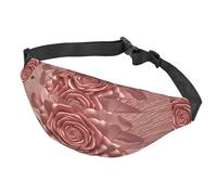 Sac banane pour homme et femme - Sac banane décontracté étanche - Pour la course à pied, le voyage et le sport, rose gold, Taille unique