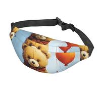 Sac banane pour homme et femme - Sac banane décontracté étanche - Rose arc-en-ciel - Pour la course à pied, le voyage et le sport, Miss You Bear, Taille unique