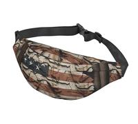 Sac banane pour homme et femme - Sac banane décontracté étanche - Sac banane japonais pour sushi crevettes - Pour la course à pied, le voyage et le sport, Drapeau américain interstellaire camouflage,