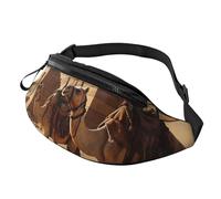 Sac banane pour homme et femme, sac banane égyptien, camels d'Égypte, avec sangle réglable, noir, taille unique, Noir , Taille unique