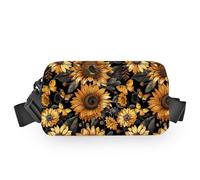 Sac banane pour homme et femme - Sac banane étanche avec sangles réglables - Pour téléphone, portefeuille, cadeaux pour voyage, sport, entraînement, jaune, Small, Sac banane