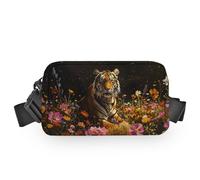 Sac banane pour homme et femme - Sac banane étanche avec sangles réglables - Pour téléphone, portefeuille, cadeaux pour voyage, sport, entraînement, Orange, Small, Sac banane