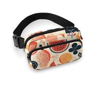 Sac banane pour homme et femme - Sac banane étanche - Sac banane pour téléphone portable, Un groupe de motifs, 20x13cm, Art Déco