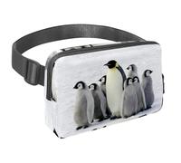 Sac banane pour homme et femme - Sac banane fin pour la marche, le jogging, la randonnée, les voyages, l'entraînement - Snowland Pengiun Family, multicolore, 1.5x9.0x5.9in/4x23x15cm, Sacs banane