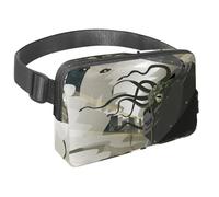 Sac banane pour homme et femme - Sac banane fin pour la marche, le jogging, la randonnée, les voyages, l'entraînement - Monster Octopus at Space, multicolore, 1.5x9.0x5.9in/4x23x15cm, Sacs banane