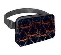 Sac banane pour homme et femme - Sac banane fin pour la marche, le jogging, la randonnée, les voyages, l'entraînement - Danger Shark Monster, multicolore, 1.5x9.0x5.9in/4x23x15cm, Sacs banane