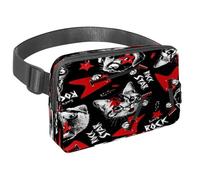 Sac banane pour homme et femme - Sac banane fin pour la marche, le jogging, la randonnée, les voyages, l'entraînement - Rock Cat et Dog Play Guitare, multicolore, 1.5x9.0x5.9in/4x23x15cm, Sacs banane