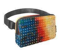 Sac banane pour homme et femme - Sac banane fin pour la marche, le jogging, la randonnée, les voyages, l'entraînement - Vieille table de mathématiques, multicolore, 1.5x9.0x5.9in/4x23x15cm, Sacs