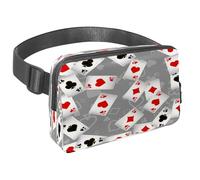 Sac banane pour homme et femme - Sac banane fin pour la marche, le jogging, la randonnée, les voyages, l'entraînement - Falling Down Playing Cards, multicolore, 1.5x9.0x5.9in/4x23x15cm, Sacs banane