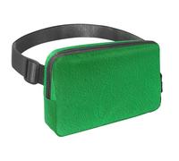 Sac banane pour homme et femme - Sac banane fin pour la marche, le jogging, la randonnée, les voyages, l'entraînement - Texture ciment vert, multicolore, 1.5x9.0x5.9in/4x23x15cm, Sacs banane