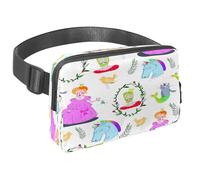 Sac banane pour homme et femme - Sac banane fin pour la marche, le jogging, la randonnée, les voyages, l'entraînement - Princesse et Prince, multicolore, 1.5x9.0x5.9in/4x23x15cm, Sacs banane