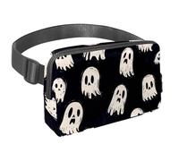 Sac banane pour homme et femme - Sac banane fin pour la marche, le jogging, la randonnée, les voyages, l'entraînement - Fantômes d'Halloween, multicolore, 1.5x9.0x5.9in/4x23x15cm, Sacs banane