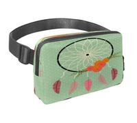 Sac banane pour homme et femme - Sac banane fin pour la marche, le jogging, la randonnée, les voyages, l'entraînement - Attrape-rêves avec fleurs et pois, multicolore, 1.5x9.0x5.9in/4x23x15cm, Sacs