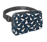 Sac banane pour homme et femme - Sac banane fin pour la marche, le jogging, la randonnée, les voyages, l'entraînement - Pôle Nord pingouins et glace, multicolore, 1.5x9.0x5.9in/4x23x15cm, Sacs banane