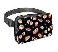 Sac banane pour homme et femme - Sac banane fin pour la marche, le jogging, la randonnée, les voyages, l'entraînement - Sushi Food Delicious, multicolore, 1.5x9.0x5.9in/4x23x15cm, Sacs banane
