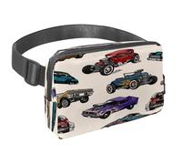 Sac banane pour homme et femme - Sac banane fin pour la marche, le jogging, la randonnée, les voyages, l'entraînement - Vintage American Muscle Cars, multicolore, 1.5x9.0x5.9in/4x23x15cm, Sacs banane