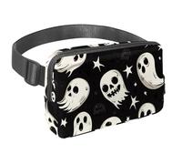Sac banane pour homme et femme - Sac banane fin pour la marche, le jogging, la randonnée, les voyages, l'entraînement - Fantômes d'Halloween, multicolore, 1.5x9.0x5.9in/4x23x15cm, Sacs banane