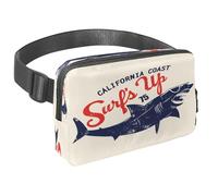 Sac banane pour homme et femme - Sac banane fin pour la marche, le jogging, la randonnée, les voyages, l'entraînement - Shark Killer Attack, multicolore, 1.5x9.0x5.9in/4x23x15cm, Sacs banane