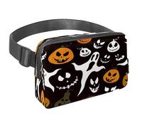 Sac banane pour homme et femme - Sac banane fin pour la marche, le jogging, la randonnée, les voyages, l'entraînement - Citrouilles et fantômes d'Halloween, multicolore, 1.5x9.0x5.9in/4x23x15cm, Sacs