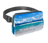 Sac banane pour homme et femme - Sac banane fin pour la marche, le jogging, la randonnée, les voyages, l'entraînement - Bienvenue à la plage, multicolore, 1.5x9.0x5.9in/4x23x15cm, Sacs banane