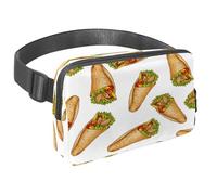Sac banane pour homme et femme - Sac banane fin pour la marche, le jogging, la randonnée, les voyages, l'entraînement - Burrito mexicain savoureux, multicolore, 1.5x9.0x5.9in/4x23x15cm, Sacs banane
