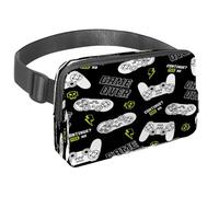 Sac banane pour homme et femme - Sac banane fin pour la marche, le jogging, la randonnée, les voyages, l'entraînement - Manettes de jeu et joystick, multicolore, 1.5x9.0x5.9in/4x23x15cm, Sacs banane