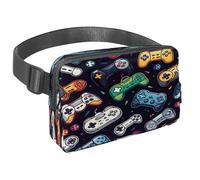 Sac banane pour homme et femme - Sac banane fin pour la marche, le jogging, la randonnée, les voyages, l'entraînement - Joystick coloré, multicolore, 1.5x9.0x5.9in/4x23x15cm, Sacs banane